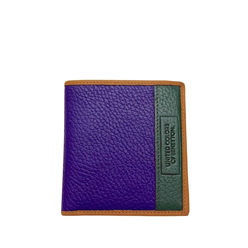 UNITED COLORS OF BENETTON - RED ORANGE YELLOW GREEN BLUE PURPLE BIFOLD WALLET